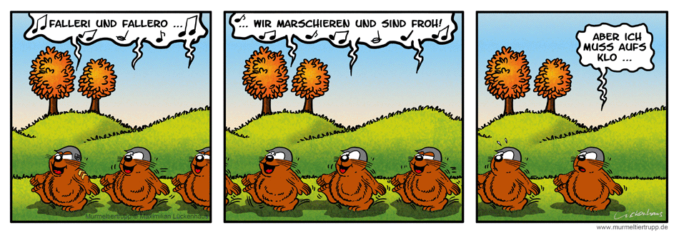 Murmeltiertrupp Comicstrip - Gesang