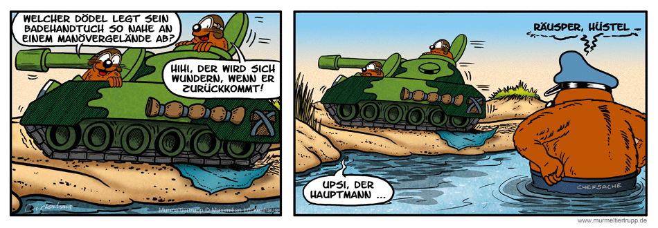 Murmeltiertrupp Comicstrip - Handtuch