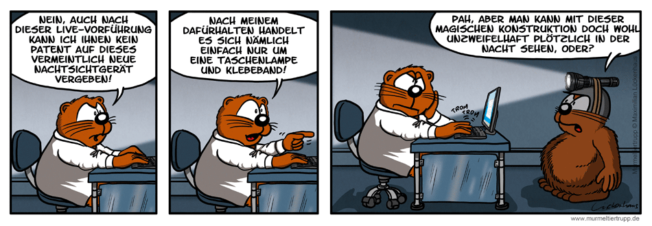 Murmeltiertrupp Comicstrip - Nachtsichtgerät