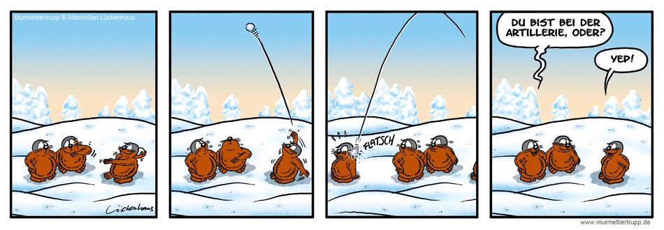 Murmeltiertrupp Comicstrip - Artillerie