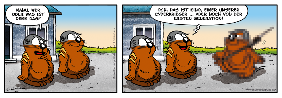 Murmeltiertrupp Comicstrip - Cyberkrieger