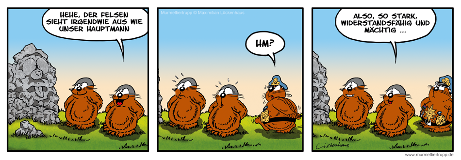 Murmeltiertrupp Comicstrip - felsenfest