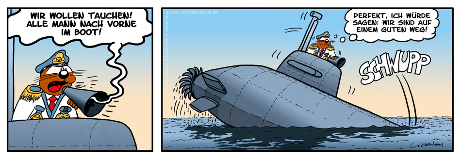 Murmeltiertrupp Comicstrip - Gewichtsverlagerung