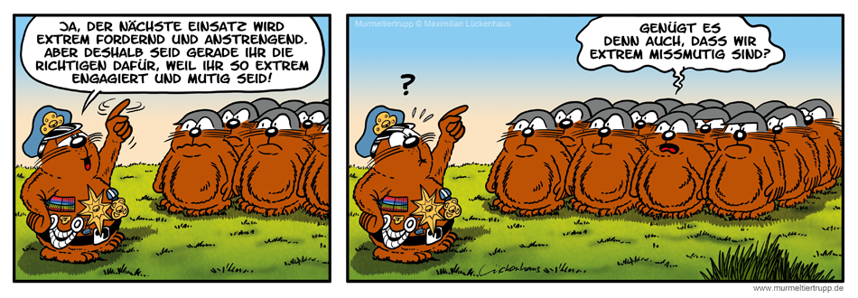 Murmeltiertrupp Comicstrip - mutig