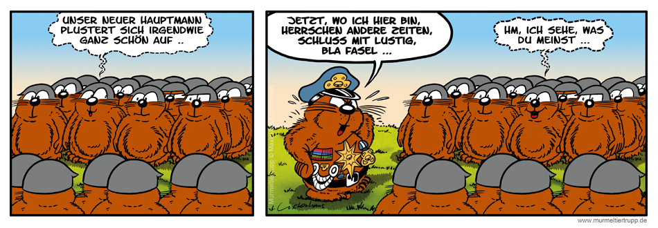 Murmeltiertrupp Comicstrip - plustern