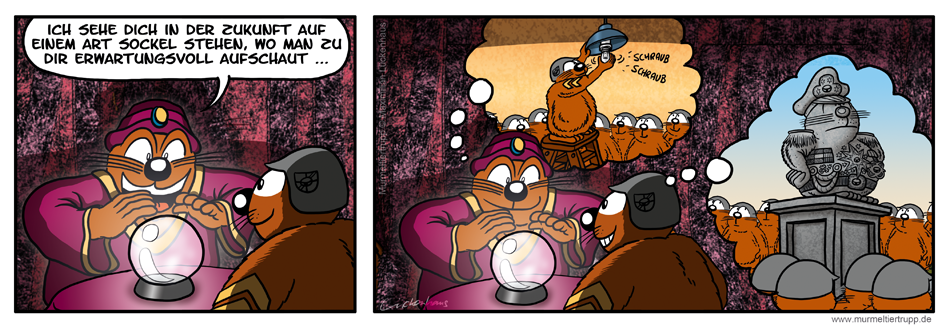 Murmeltiertrupp Comicstrip - Weissagung