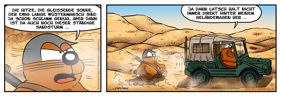 Murmeltiertrupp Comicstrip - Wüstensturm